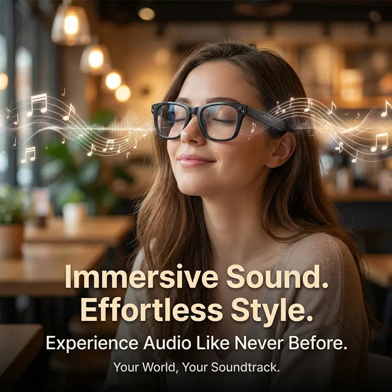 AI Smart Camera Glasses – 8MP HD Photo & Video, Built-In AI Assistant, Hands-Free Recording, Bluetooth Music & Calls, Real-Time Translation, Perfect for Travel & Daily Life Touch