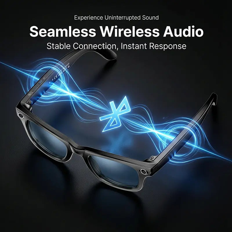 AI Smart Camera Glasses – 8MP HD Photo & Video, Built-In AI Assistant, Hands-Free Recording, Bluetooth Music & Calls, Real-Time Translation, Perfect for Travel & Daily Life Touch