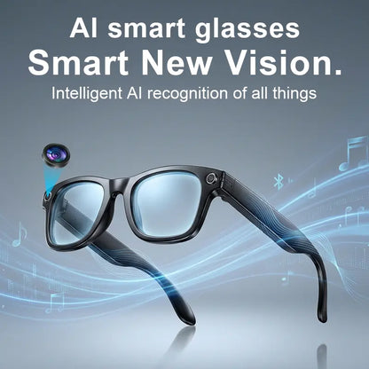AI Smart Camera Glasses – 8MP HD Photo & Video, Built-In AI Assistant, Hands-Free Recording, Bluetooth Music & Calls, Real-Time Translation, Perfect for Travel & Daily Life Touch
